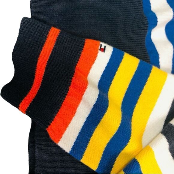 Y2K Tommy Hilfiger Stripped Mock Neck Sweater - Picture 10 of 12